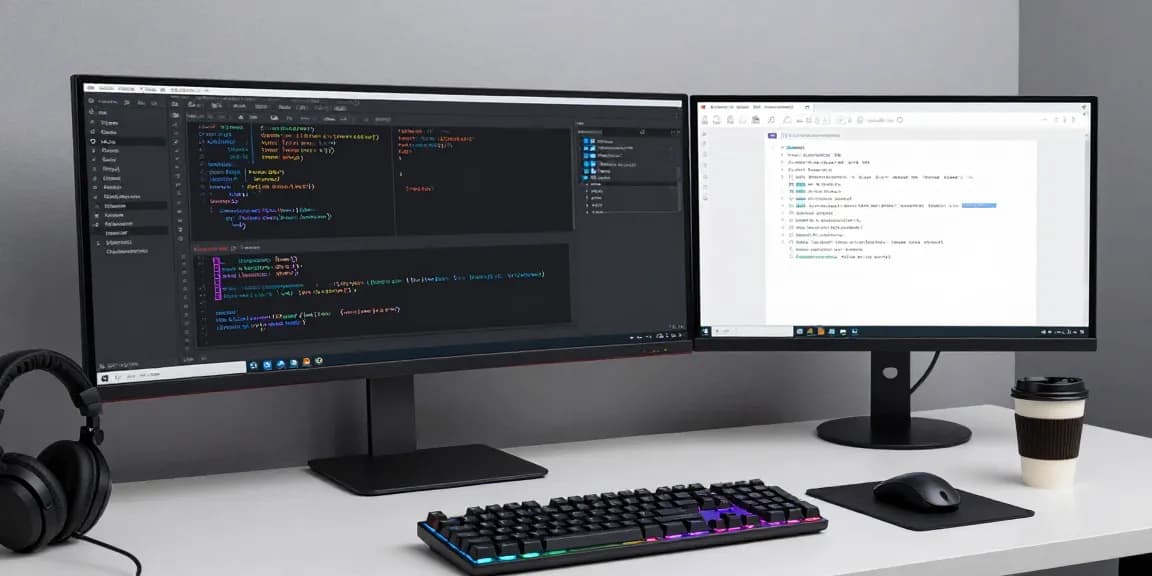 ae888black innovative software development workspace with advanced technology tools and coding environment