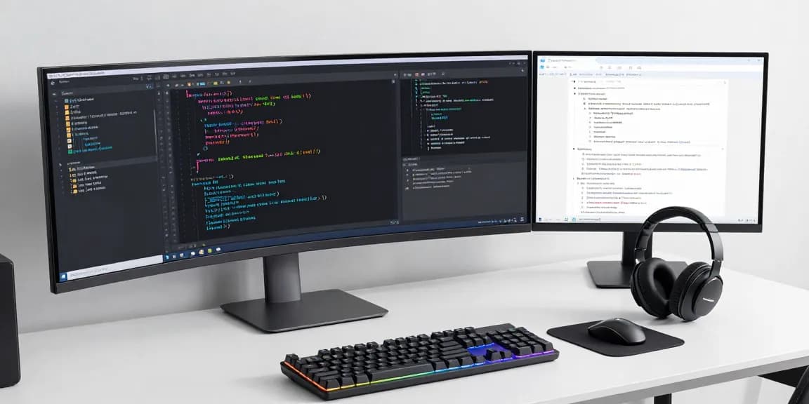 Gi8 software development workspace with code editing, cloud computing solutions, and modern technology tools.