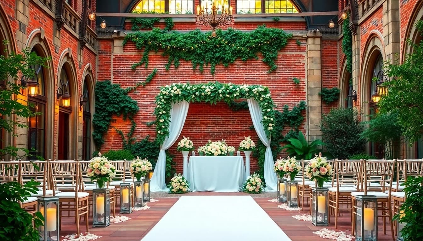 Stunning view of the Best Wedding Venue Jacksonville decorated for a romantic ceremony.