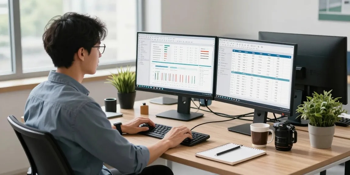 Refurbished pc desktop in a professional office environment enhancing productivity