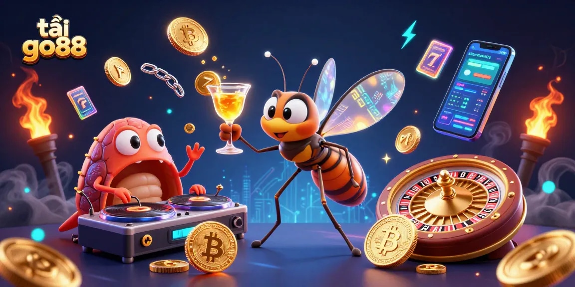 Win big with tải go88 in this lively casino scene featuring vibrant characters and golden roulette!
