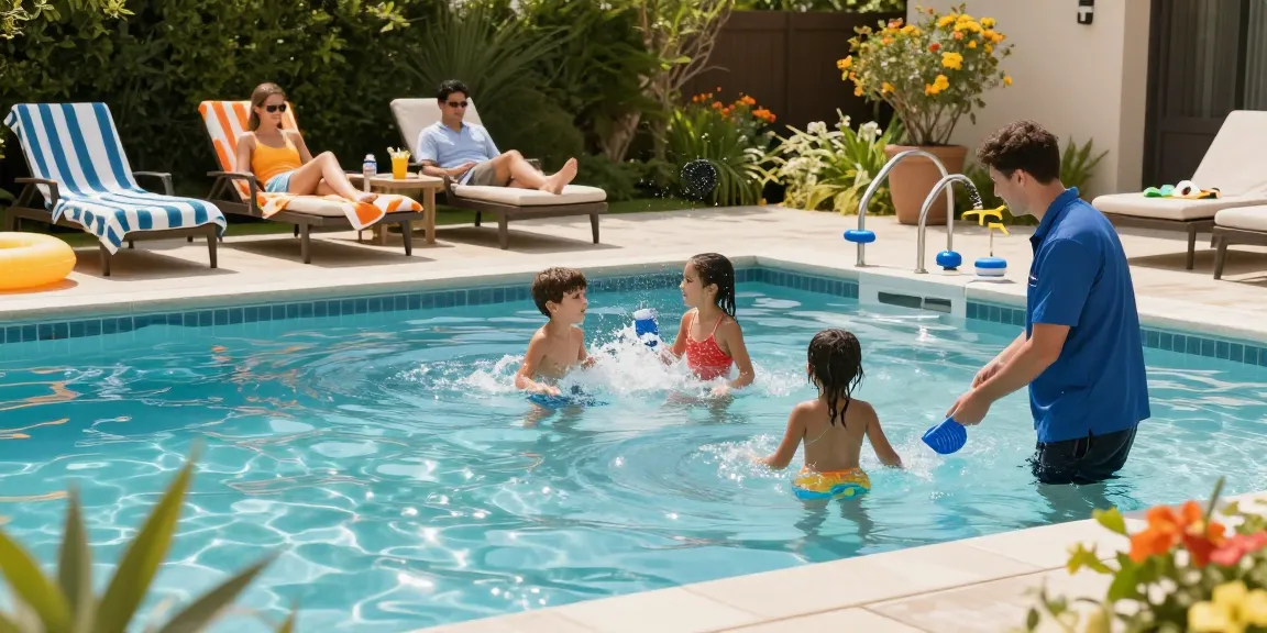 Dolphin Pool Services enhancing family enjoyment by providing expert pool maintenance.