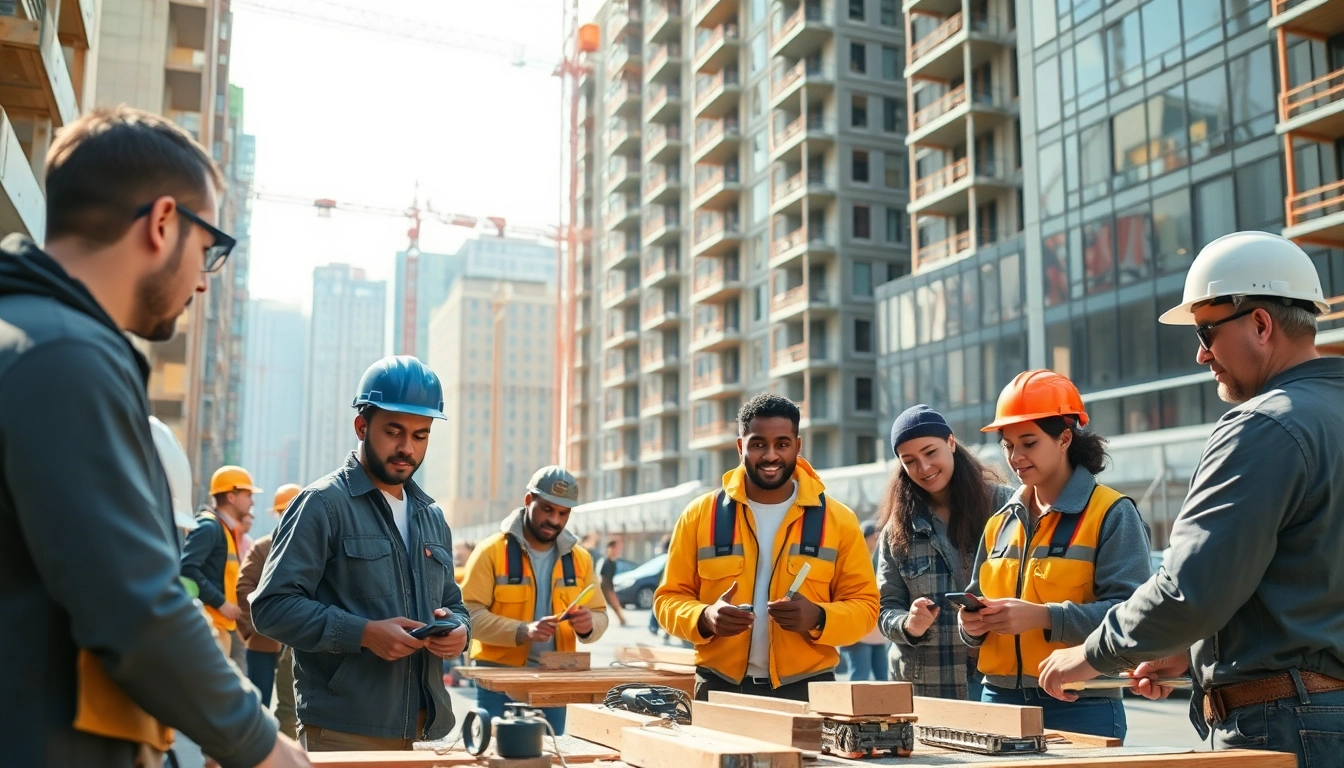 Engaging in a construction apprenticeship, diverse apprentices working on real building projects.