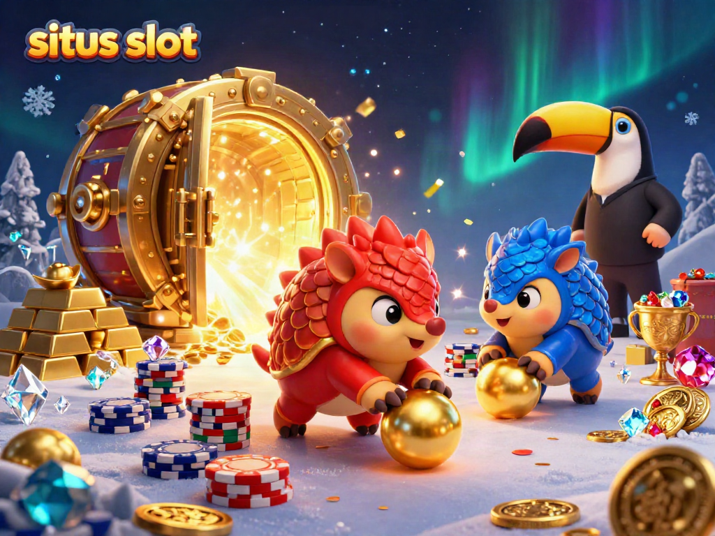 Bowling pangolins score in a colorful situs slot scene with golden treasures