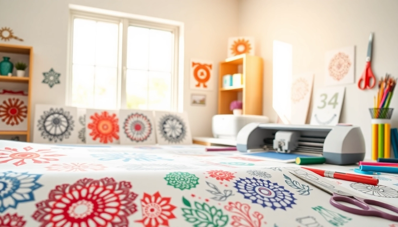 Explore SVG cut files free download with vibrant designs in a creative workspace environment.