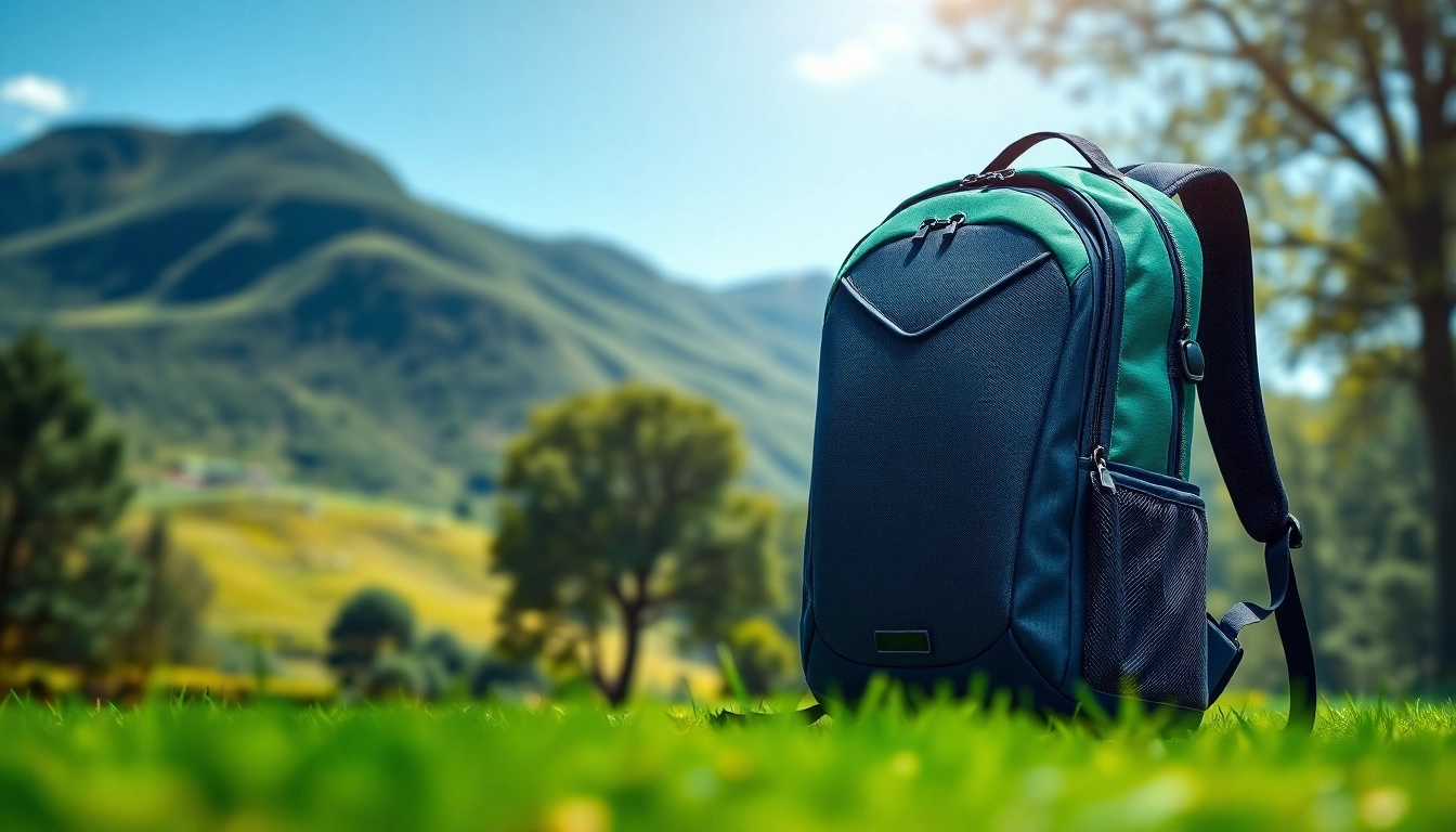 A high-quality backpack TGE showcased in an outdoor setting with vibrant colors and modern design.