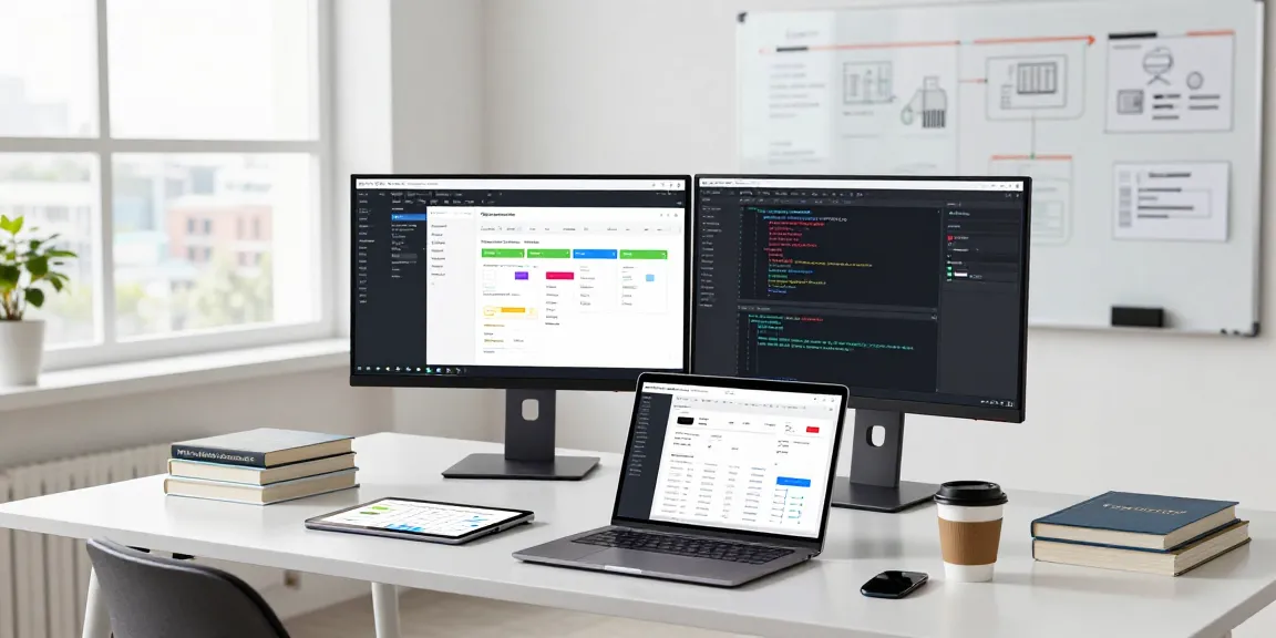 Shopware Agency expert workspace showcasing coding and project planning.