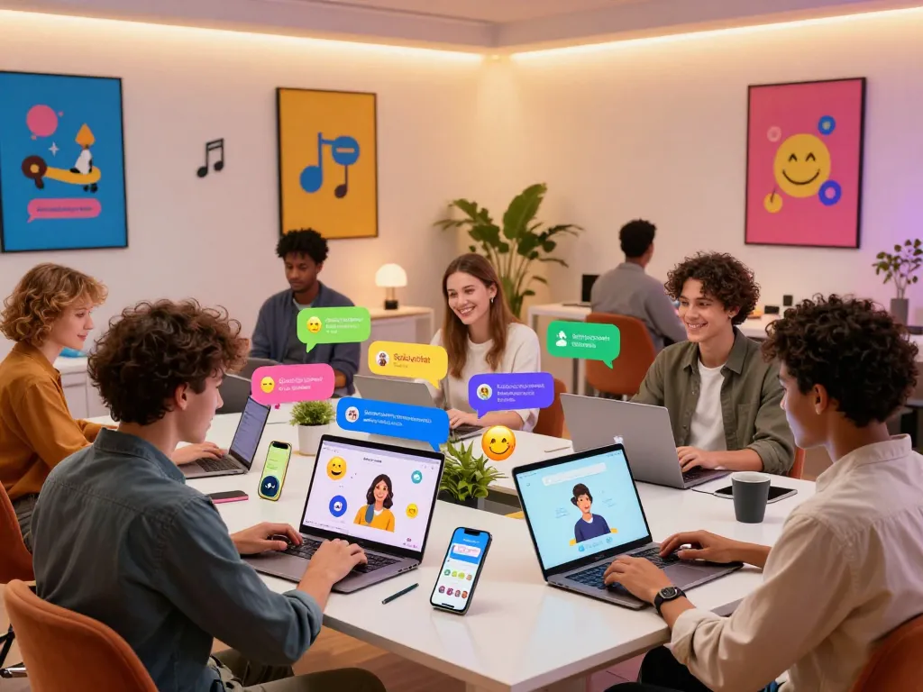 Engaging spicychat user interactions in a vibrant digital workspace.