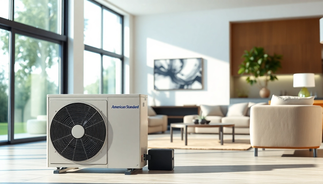 Showcase of American Standard HVAC system in a modern home environment highlighting comfort and efficiency.