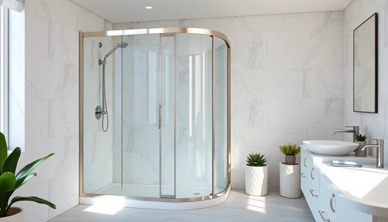 Duschkabine 80x80 in einem modernen Badezimmer mit eleganten Glas- und Chromdetails.