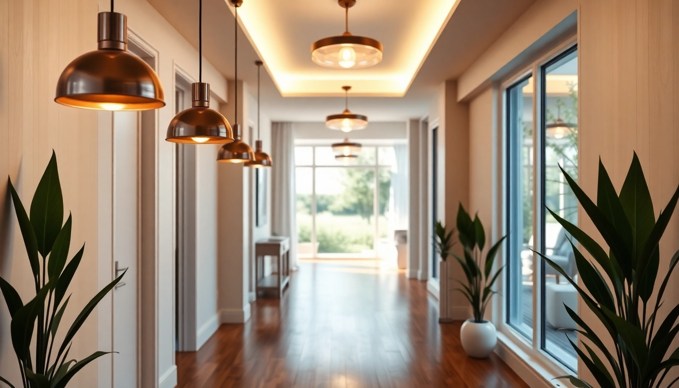 Stylish light fixtures for hallway illuminate a modern space with elegance and warmth.