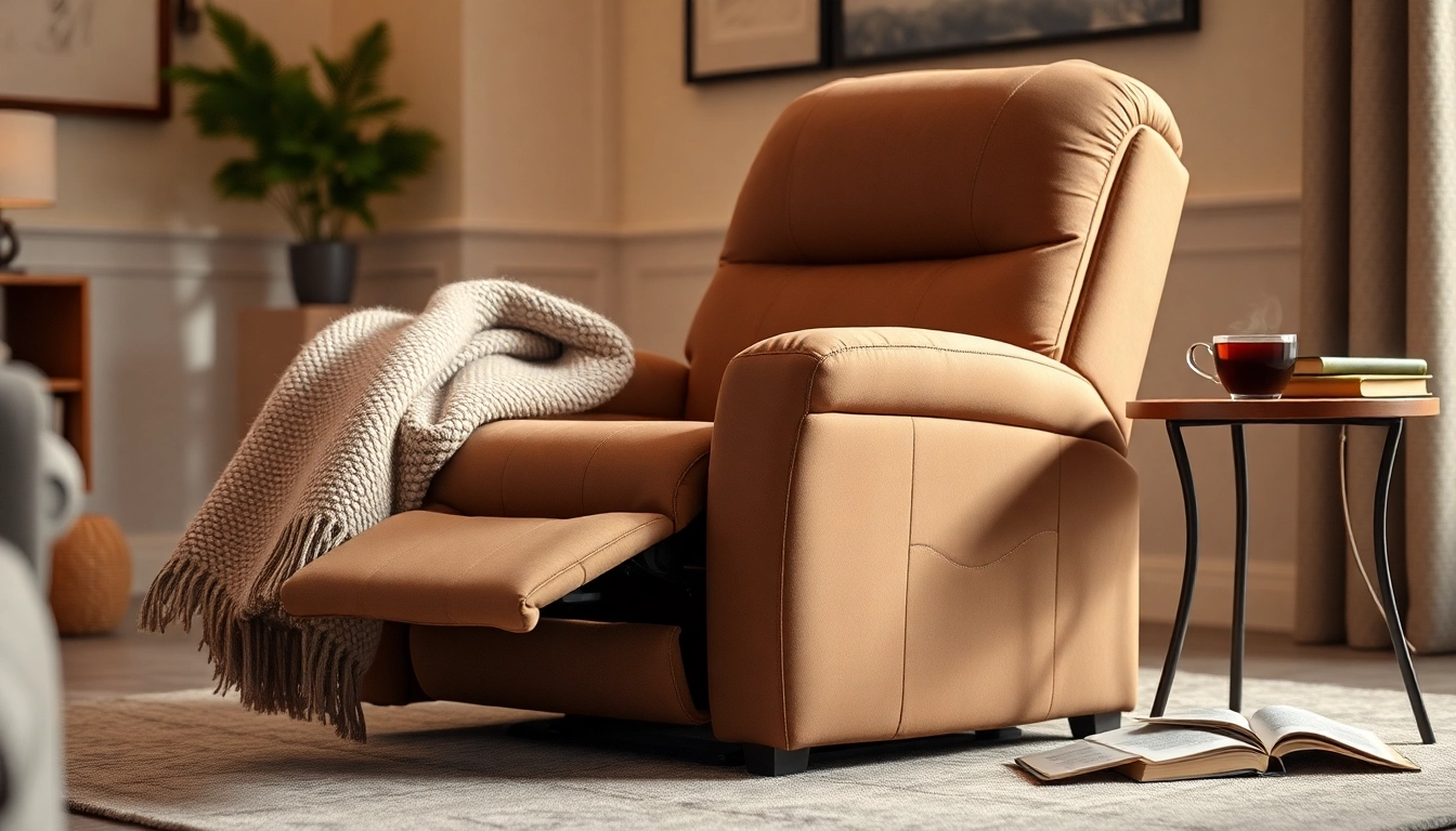 Relax in a power lift recliner with heat and massage, designed for ultimate comfort and relaxation.