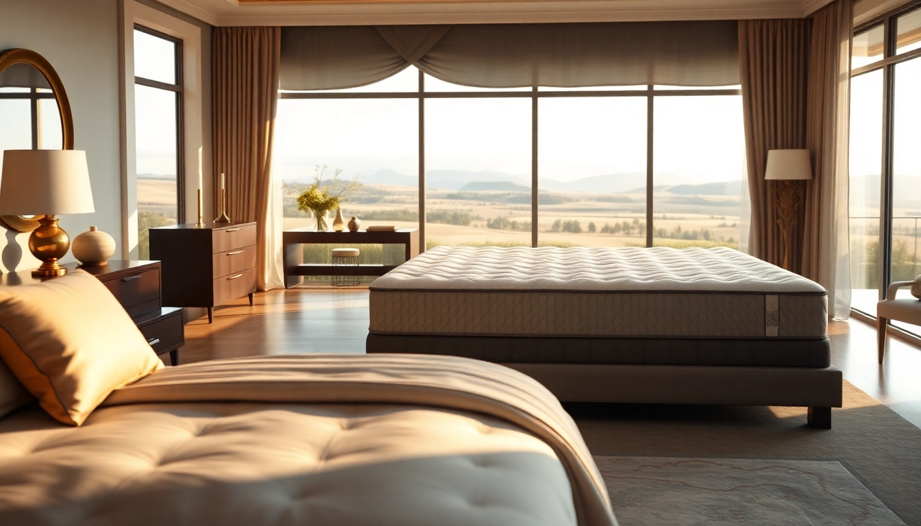 luxurious Stearns and Foster estate mattress with elegant bedding and serene decor