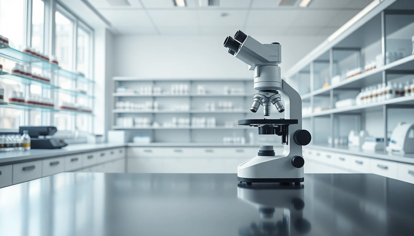 Hydro Research microscope setup showcasing innovation in peptide studies.