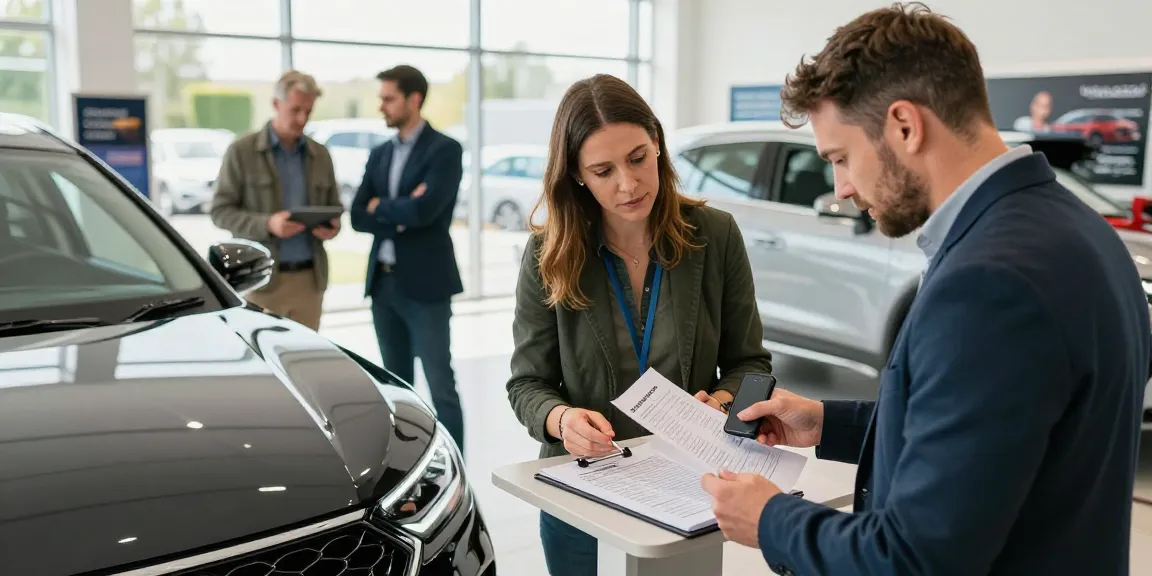 Performing a reg check UK at a car dealership, ensuring smart purchasing decisions.