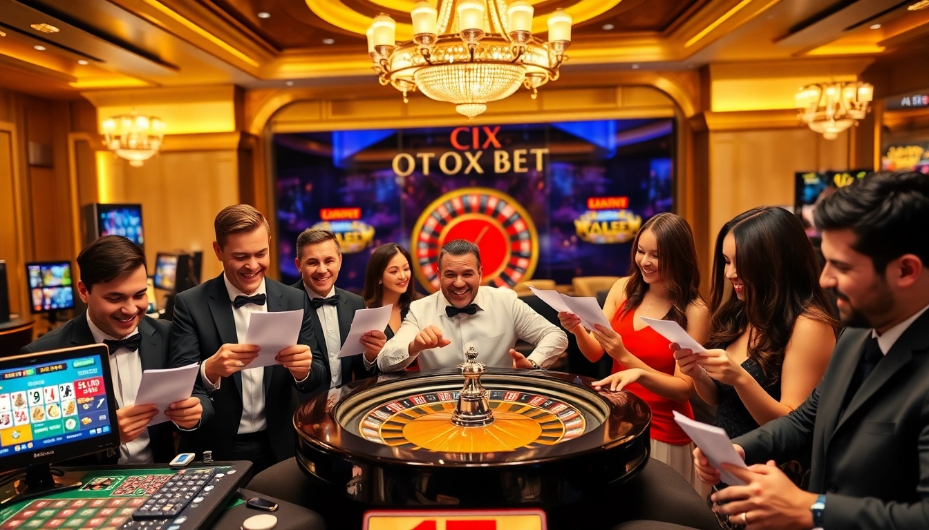 Experience the thrill of ox bet at a luxurious online casino with vibrant games and engaging players.