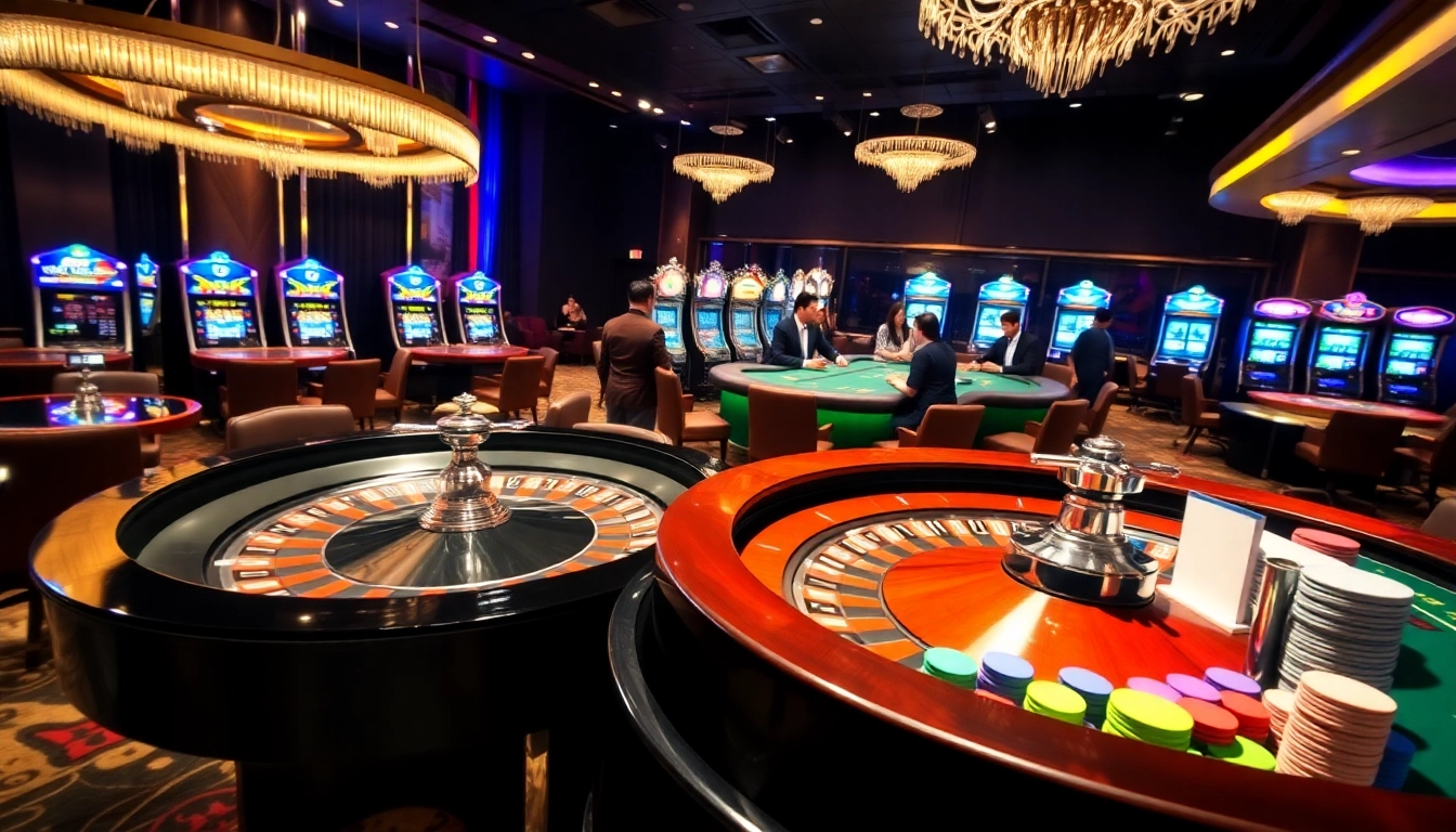 Exciting casino scene with vibrant roulette table and professional gameplay at XX 88.