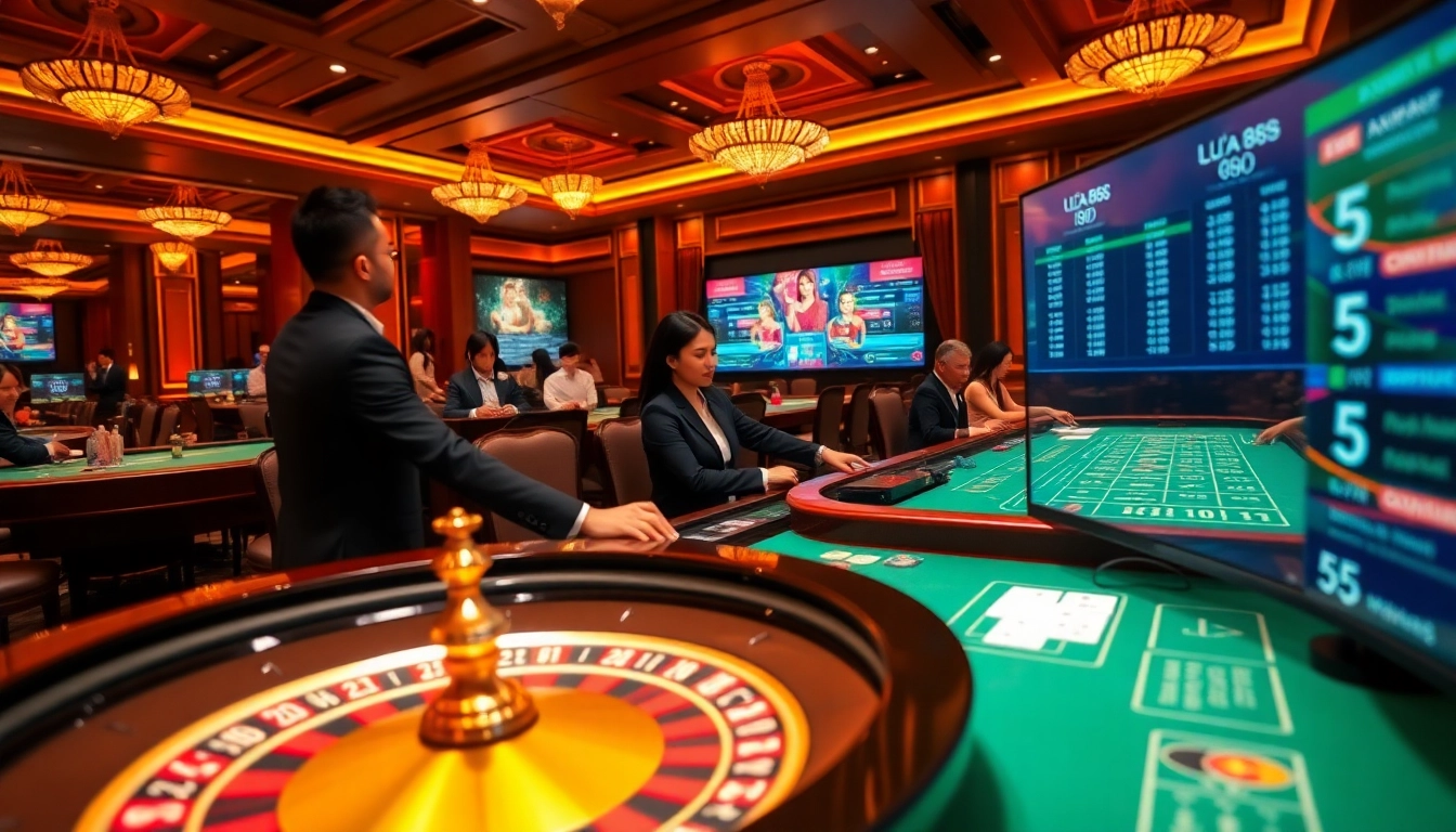 Experience the excitement of lô đề 88 with engaged players at a luxurious casino.