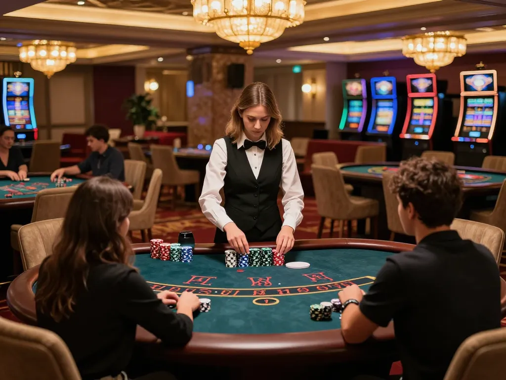 FC88 players enjoying blackjack in a luxury VIP gaming area with plush seating and stylish decor.