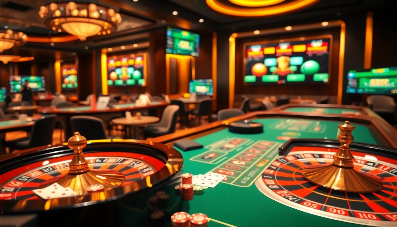 High-energy gambling scene at https://alo789club.net/ featuring vibrant casino tables and betting action.