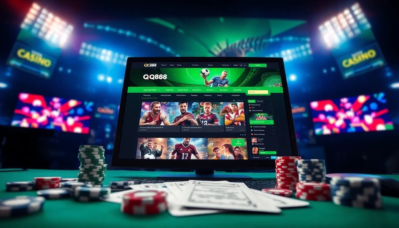 QQ88 online gaming platform showcasing exciting sports betting and casino games.