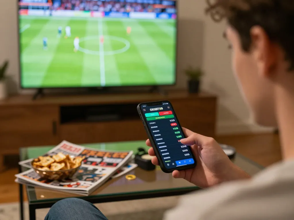 Aplikasi olahraga SBOBET88 pengguna yang memasang taruhan pada pertandingan sepak bola langsung dari rumah