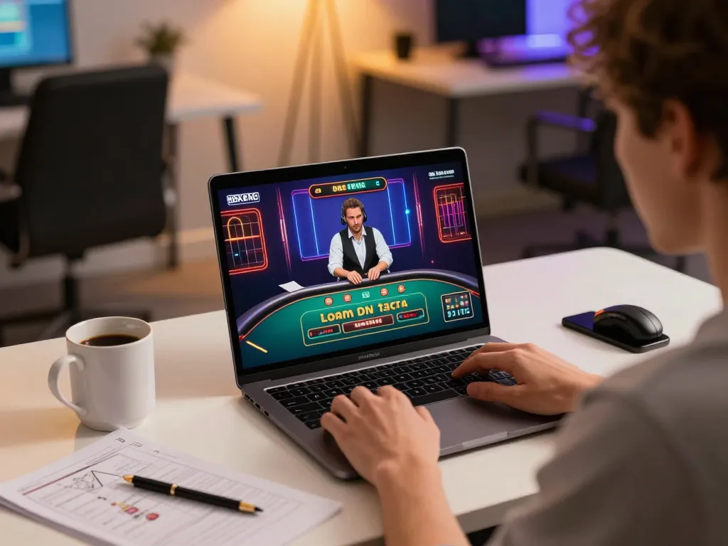 Player engaging in live dealer game on 88xeng, showcasing an immersive online gaming experience.