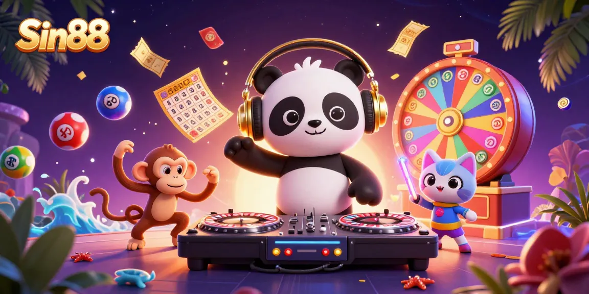 Win big with Sin88 in this vibrant, dynamic casino scene filled with games and excitement.