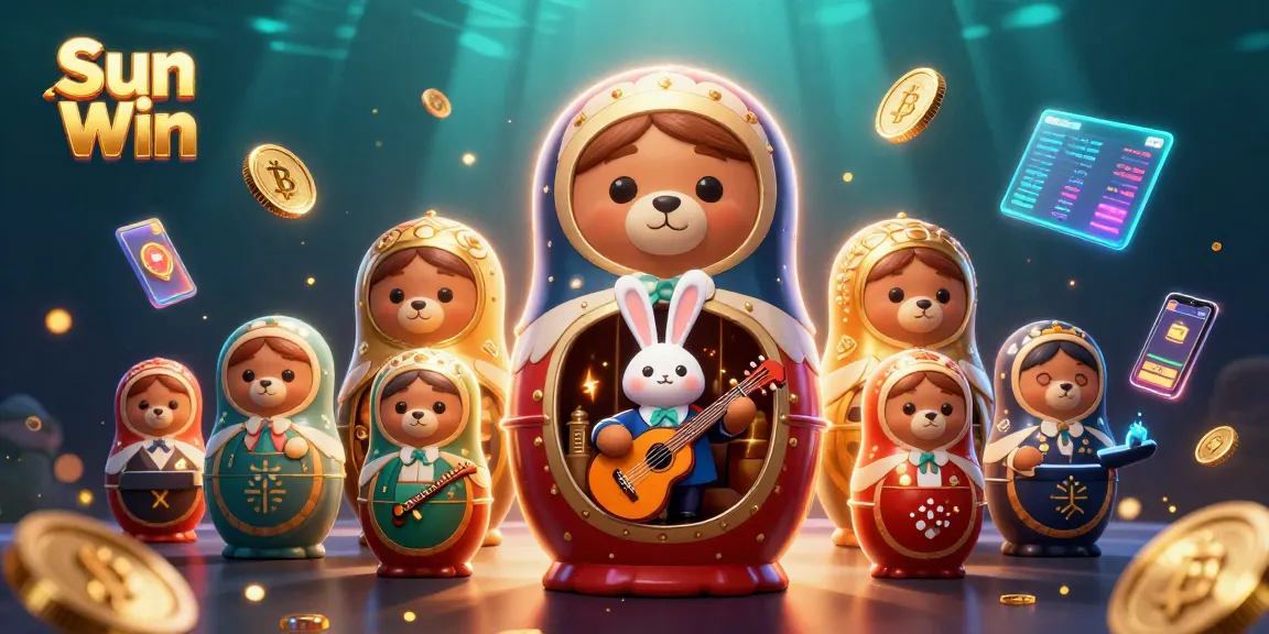 Join the fun at Sun Win with dynamic 3D illustration of casino games and characters!