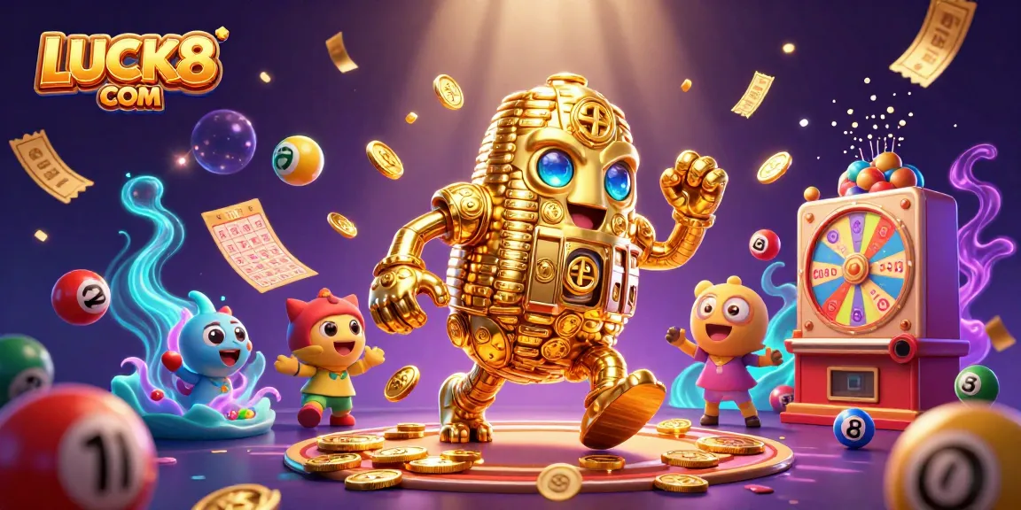 Experience the excitement of gambling at LUCK8 COM with vibrant elements and dynamic illustrations.