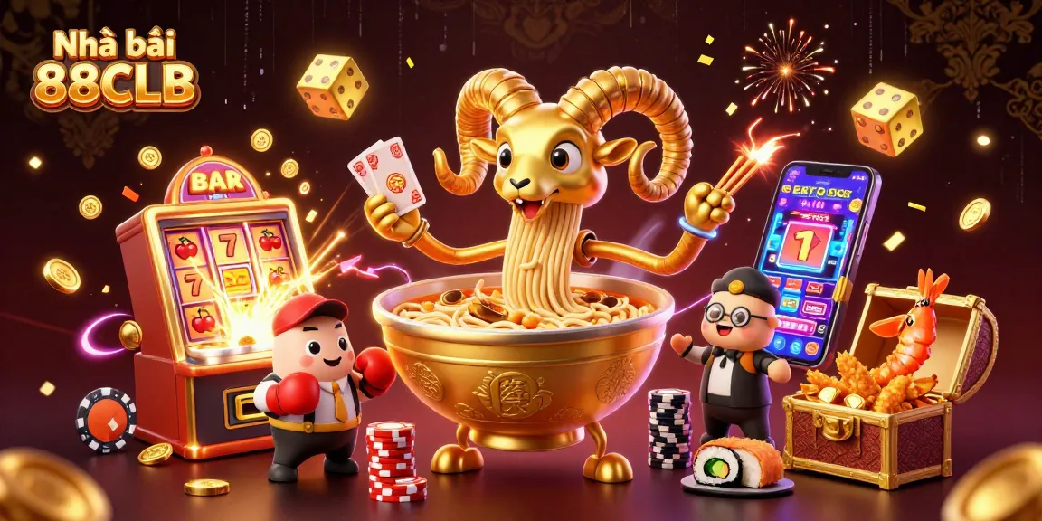 Experience thrilling action at Nhà cái 88CLB with dynamic casino elements, characters, and exciting gaming visuals.