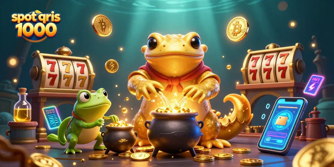 Experience the thrill of slot qris 1000 with vibrant, dynamic casino characters and golden gaming elements.