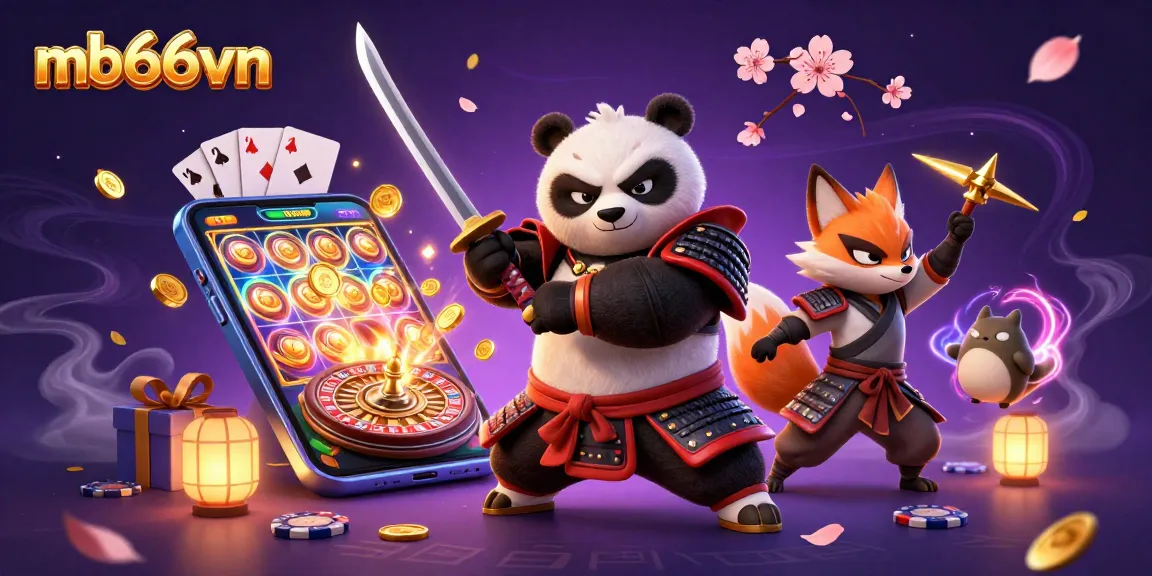Engage in thrilling slot games at mb66vn, featuring samurai panda, ninja fox, and magical tanuki.