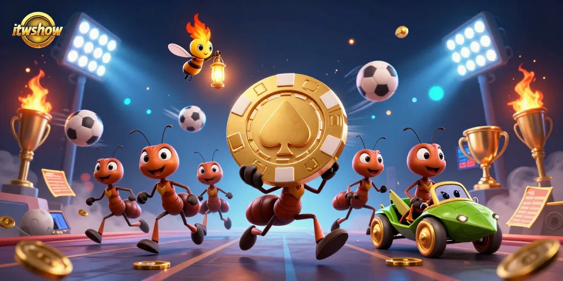 Betting strategies showcased by ants in a thrilling heist, featuring itwshow logo.