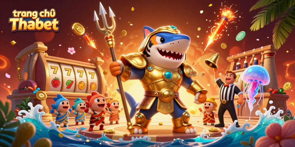 Engage with trang chủ Thabet featuring a dynamic underwater casino scene full of exciting gaming elements.